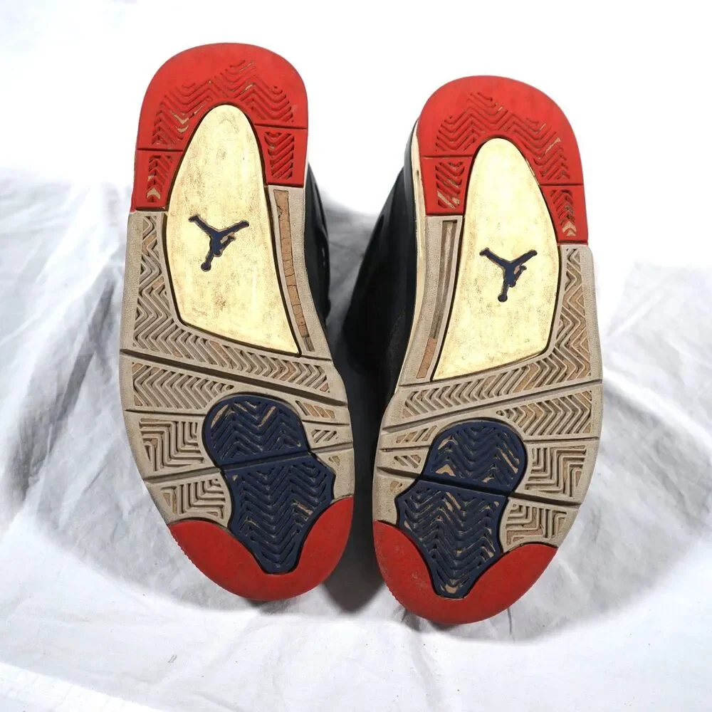 Jordan Retro 4 Rare Air Black Blue Red Gray Suede Size 5Y IB4171-003